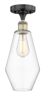 Cindyrella - 1 Light - 7 inch - Black Antique Brass - Semi-Flush Mount (3442|616-1F-BAB-G652-7)