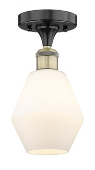 Cindyrella - 1 Light - 6 inch - Black Antique Brass - Semi-Flush Mount (3442|616-1F-BAB-G651-6)