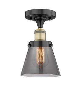 Cone - 1 Light - 6 inch - Black Antique Brass - Semi-Flush Mount (3442|616-1F-BAB-G63)