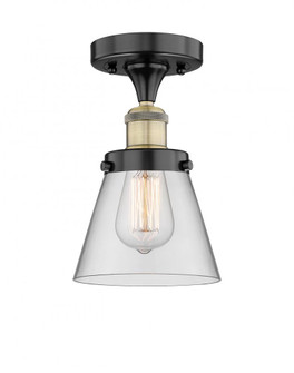 Cone - 1 Light - 6 inch - Black Antique Brass - Semi-Flush Mount (3442|616-1F-BAB-G62)