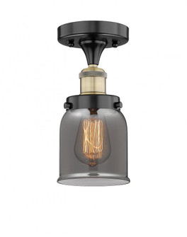 Bell - 1 Light - 5 inch - Black Antique Brass - Semi-Flush Mount (3442|616-1F-BAB-G53)