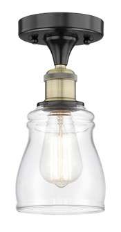 Ellery - 1 Light - 5 inch - Black Antique Brass - Semi-Flush Mount (3442|616-1F-BAB-G392)