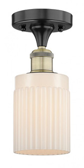 Hadley - 1 Light - 5 inch - Black Antique Brass - Semi-Flush Mount (3442|616-1F-BAB-G341)