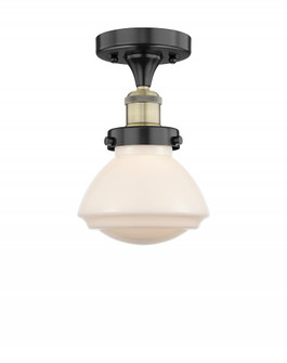 Olean - 1 Light - 7 inch - Black Antique Brass - Semi-Flush Mount (3442|616-1F-BAB-G321)