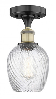 Salina - 1 Light - 6 inch - Black Antique Brass - Semi-Flush Mount (3442|616-1F-BAB-G292)