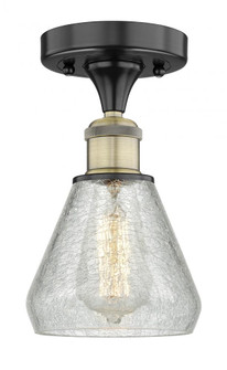 Conesus - 1 Light - 6 inch - Black Antique Brass - Semi-Flush Mount (3442|616-1F-BAB-G275)