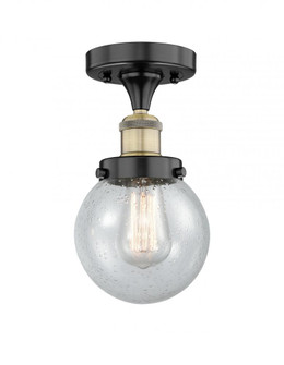 Beacon - 1 Light - 6 inch - Black Antique Brass - Semi-Flush Mount (3442|616-1F-BAB-G204-6)