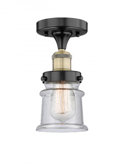 Canton - 1 Light - 5 inch - Black Antique Brass - Semi-Flush Mount (3442|616-1F-BAB-G184S)