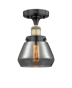 Fulton - 1 Light - 7 inch - Black Antique Brass - Semi-Flush Mount (3442|616-1F-BAB-G173)