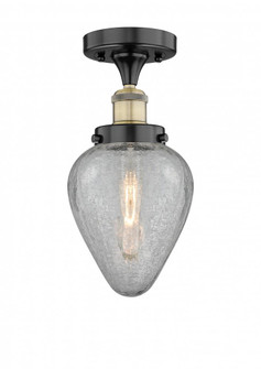 Geneseo - 1 Light - 7 inch - Black Antique Brass - Semi-Flush Mount (3442|616-1F-BAB-G165)