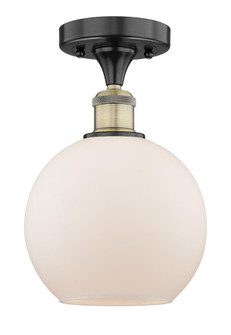 Athens - 1 Light - 8 inch - Black Antique Brass - Semi-Flush Mount (3442|616-1F-BAB-G121-8)