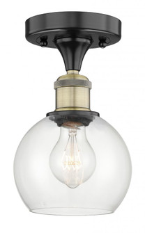Athens - 1 Light - 6 inch - Black Antique Brass - Semi-Flush Mount (3442|616-1F-BAB-G122-6)