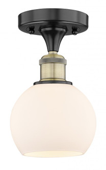 Athens - 1 Light - 6 inch - Black Antique Brass - Semi-Flush Mount (3442|616-1F-BAB-G121-6)