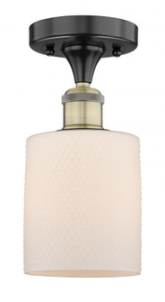 Cobbleskill - 1 Light - 5 inch - Black Antique Brass - Semi-Flush Mount (3442|616-1F-BAB-G111)