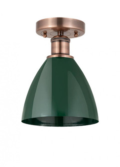 Plymouth - 1 Light - 8 inch - Antique Copper - Semi-Flush Mount (3442|616-1F-AC-MBD-75-GR)