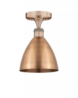 Bristol - 1 Light - 8 inch - Antique Copper - Semi-Flush Mount (3442|616-1F-AC-MBD-75-AC)
