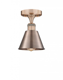 Smithfield - 1 Light - 7 inch - Antique Copper - Semi-Flush Mount (3442|616-1F-AC-M8-AC)