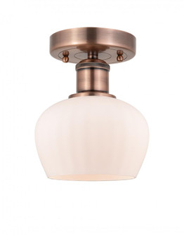 Fenton - 1 Light - 7 inch - Antique Copper - Semi-Flush Mount (3442|616-1F-AC-G91)
