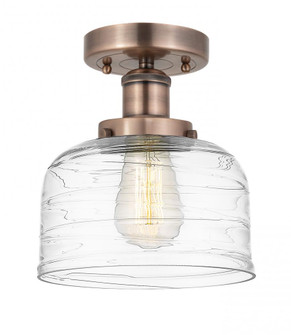 Bell - 1 Light - 8 inch - Antique Copper - Semi-Flush Mount (3442|616-1F-AC-G713)