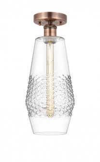 Windham - 1 Light - 7 inch - Antique Copper - Flush Mount (3442|616-1F-AC-G682-7)