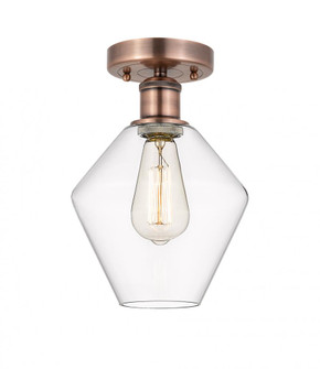 Cindyrella - 1 Light - 8 inch - Antique Copper - Semi-Flush Mount (3442|616-1F-AC-G652-8)