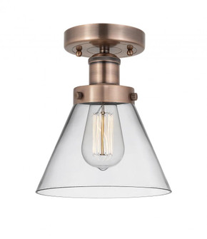 Cone - 1 Light - 8 inch - Antique Copper - Semi-Flush Mount (3442|616-1F-AC-G42)