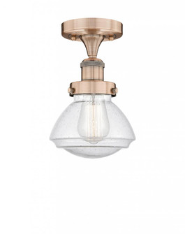 Olean - 1 Light - 7 inch - Antique Copper - Semi-Flush Mount (3442|616-1F-AC-G324)
