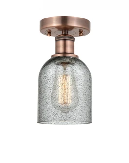 Caledonia - 1 Light - 5 inch - Antique Copper - Semi-Flush Mount (3442|616-1F-AC-G257)