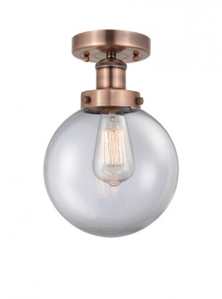 Beacon - 1 Light - 8 inch - Antique Copper - Semi-Flush Mount (3442|616-1F-AC-G202-8)