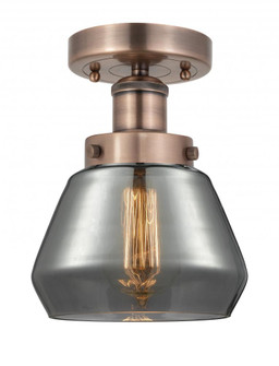 Fulton - 1 Light - 7 inch - Antique Copper - Semi-Flush Mount (3442|616-1F-AC-G173)