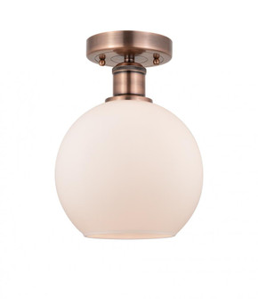 Athens - 1 Light - 8 inch - Antique Copper - Semi-Flush Mount (3442|616-1F-AC-G121-8)