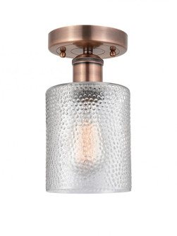 Cobbleskill - 1 Light - 5 inch - Antique Copper - Semi-Flush Mount (3442|616-1F-AC-G112)