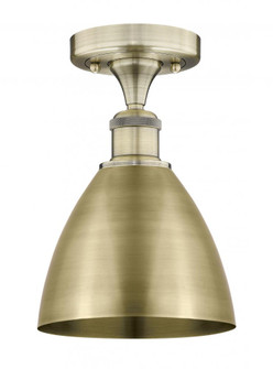 Bristol - 1 Light - 8 inch - Antique Brass - Semi-Flush Mount (3442|616-1F-AB-MBD-75-AB)