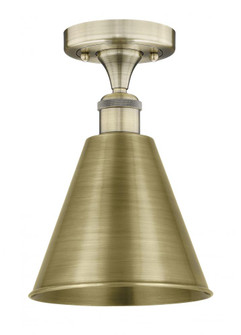 Berkshire - 1 Light - 8 inch - Antique Brass - Semi-Flush Mount (3442|616-1F-AB-MBC-8-AB)