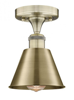 Smithfield - 1 Light - 7 inch - Antique Brass - Semi-Flush Mount (3442|616-1F-AB-M8-AB)