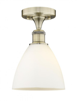 Bristol - 1 Light - 8 inch - Antique Brass - Semi-Flush Mount (3442|616-1F-AB-GBD-751)