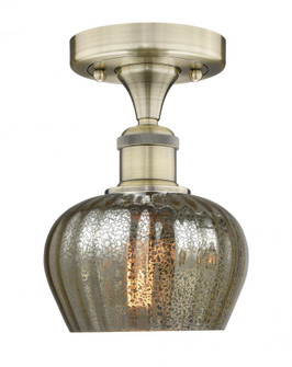 Fenton - 1 Light - 7 inch - Antique Brass - Semi-Flush Mount (3442|616-1F-AB-G96)