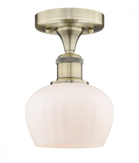 Fenton - 1 Light - 7 inch - Antique Brass - Semi-Flush Mount (3442|616-1F-AB-G91)
