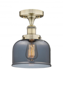 Bell - 1 Light - 8 inch - Antique Brass - Semi-Flush Mount (3442|616-1F-AB-G73)