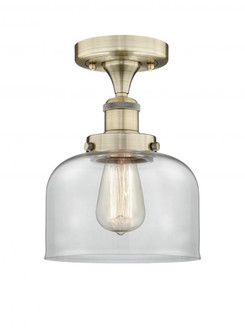 Bell - 1 Light - 8 inch - Antique Brass - Semi-Flush Mount (3442|616-1F-AB-G72)