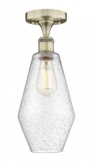 Cindyrella - 1 Light - 7 inch - Antique Brass - Semi-Flush Mount (3442|616-1F-AB-G654-7)
