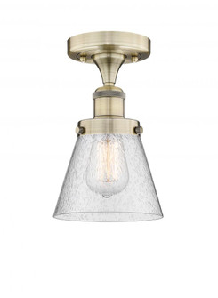 Cone - 1 Light - 6 inch - Antique Brass - Semi-Flush Mount (3442|616-1F-AB-G64)
