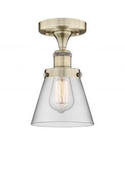 Cone - 1 Light - 6 inch - Antique Brass - Semi-Flush Mount (3442|616-1F-AB-G62)