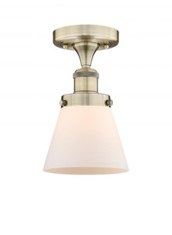 Cone - 1 Light - 6 inch - Antique Brass - Semi-Flush Mount (3442|616-1F-AB-G61)