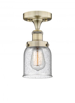 Bell - 1 Light - 5 inch - Antique Brass - Semi-Flush Mount (3442|616-1F-AB-G54)