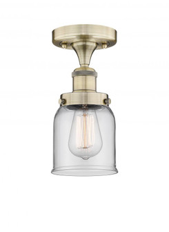 Bell - 1 Light - 5 inch - Antique Brass - Semi-Flush Mount (3442|616-1F-AB-G52)