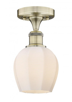 Norfolk - 1 Light - 6 inch - Antique Brass - Semi-Flush Mount (3442|616-1F-AB-G461-6)