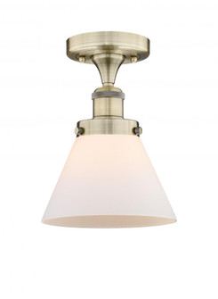 Cone - 1 Light - 8 inch - Antique Brass - Semi-Flush Mount (3442|616-1F-AB-G41)