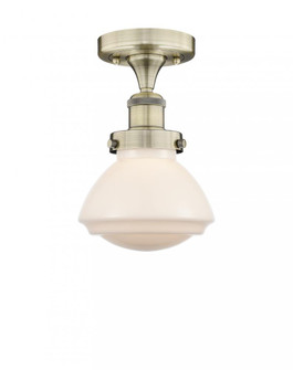 Olean - 1 Light - 7 inch - Antique Brass - Semi-Flush Mount (3442|616-1F-AB-G321)