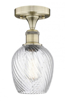 Salina - 1 Light - 6 inch - Antique Brass - Semi-Flush Mount (3442|616-1F-AB-G292)